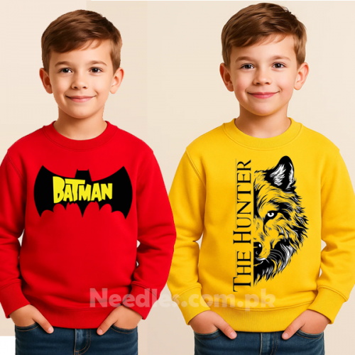 Yellow & Red Sweatshirt For Kids
